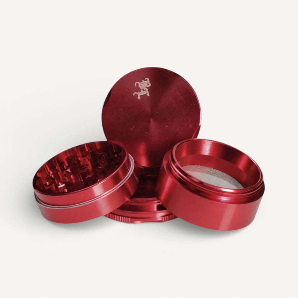 4-delt Black Leaf Grinder - Rød