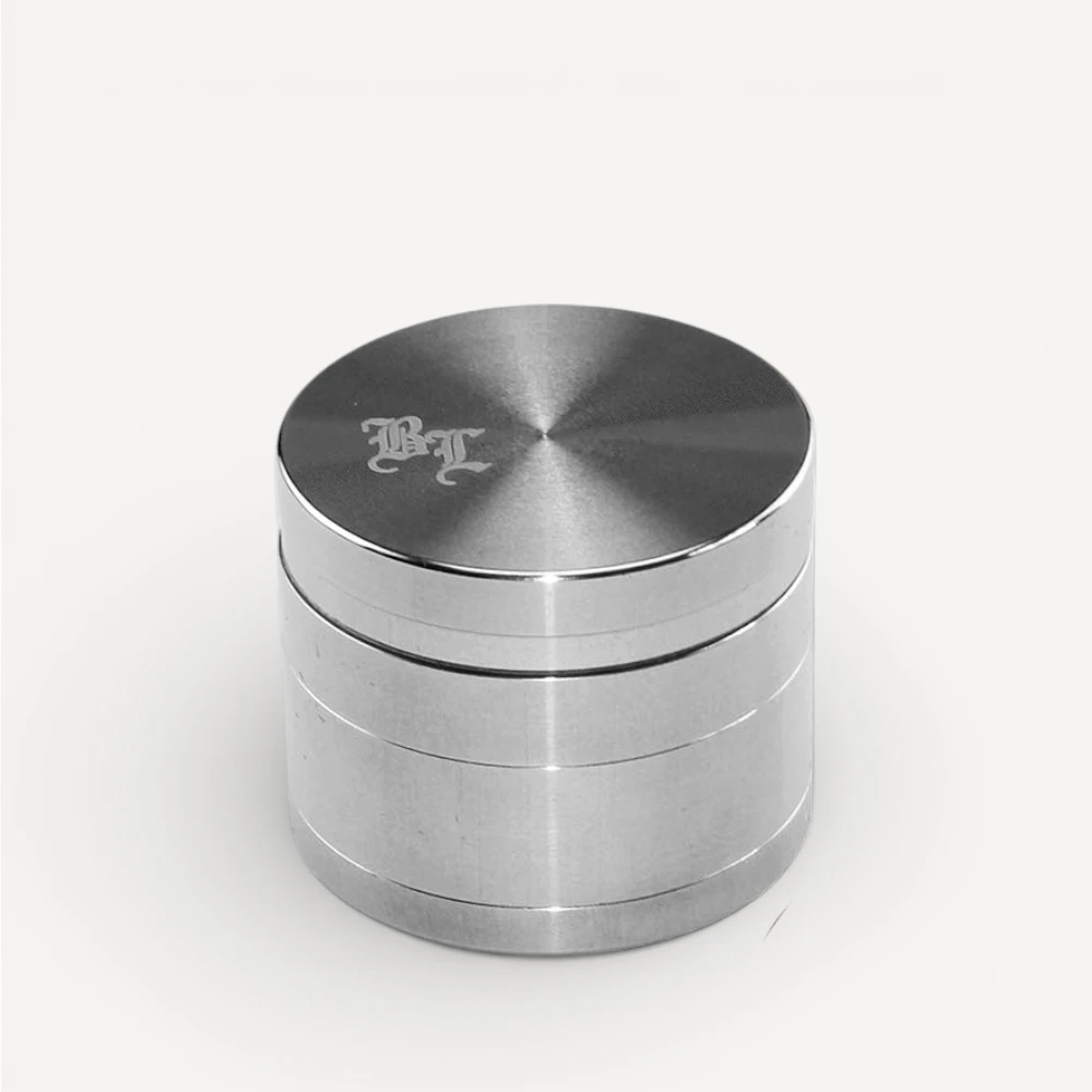 4-delt Black Leaf Grinder - Sølv