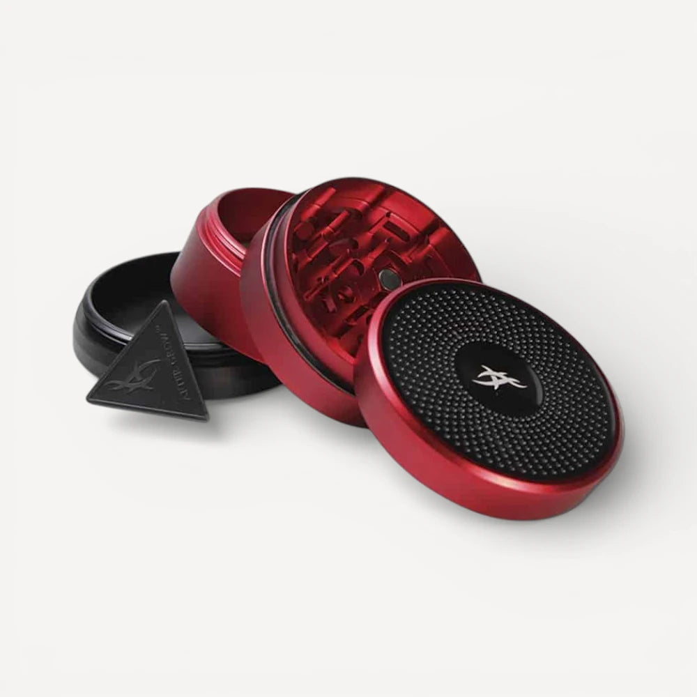 4-delt Solinder Grinder - Rød