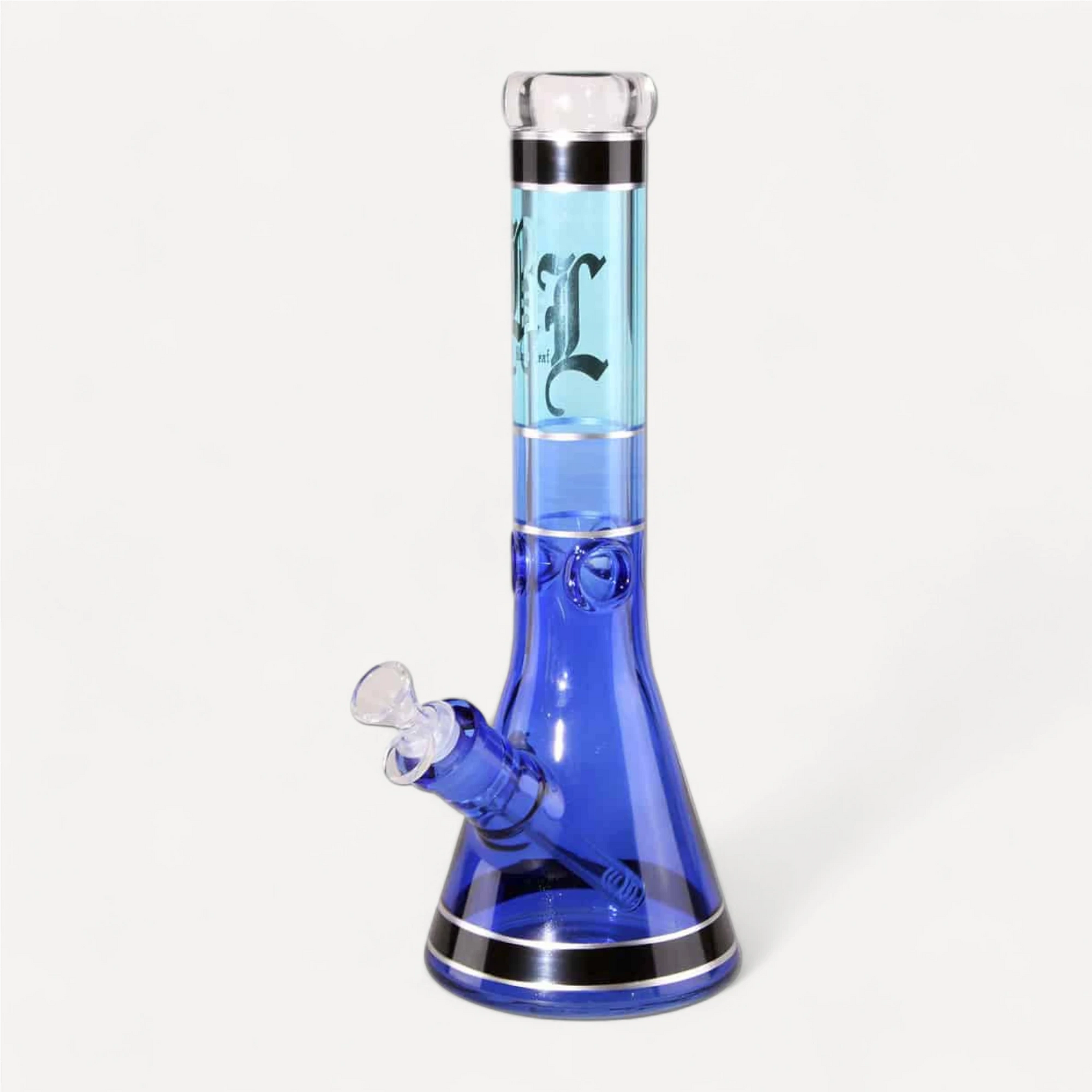 Black Leaf glasbong - Blå/Lyseblå