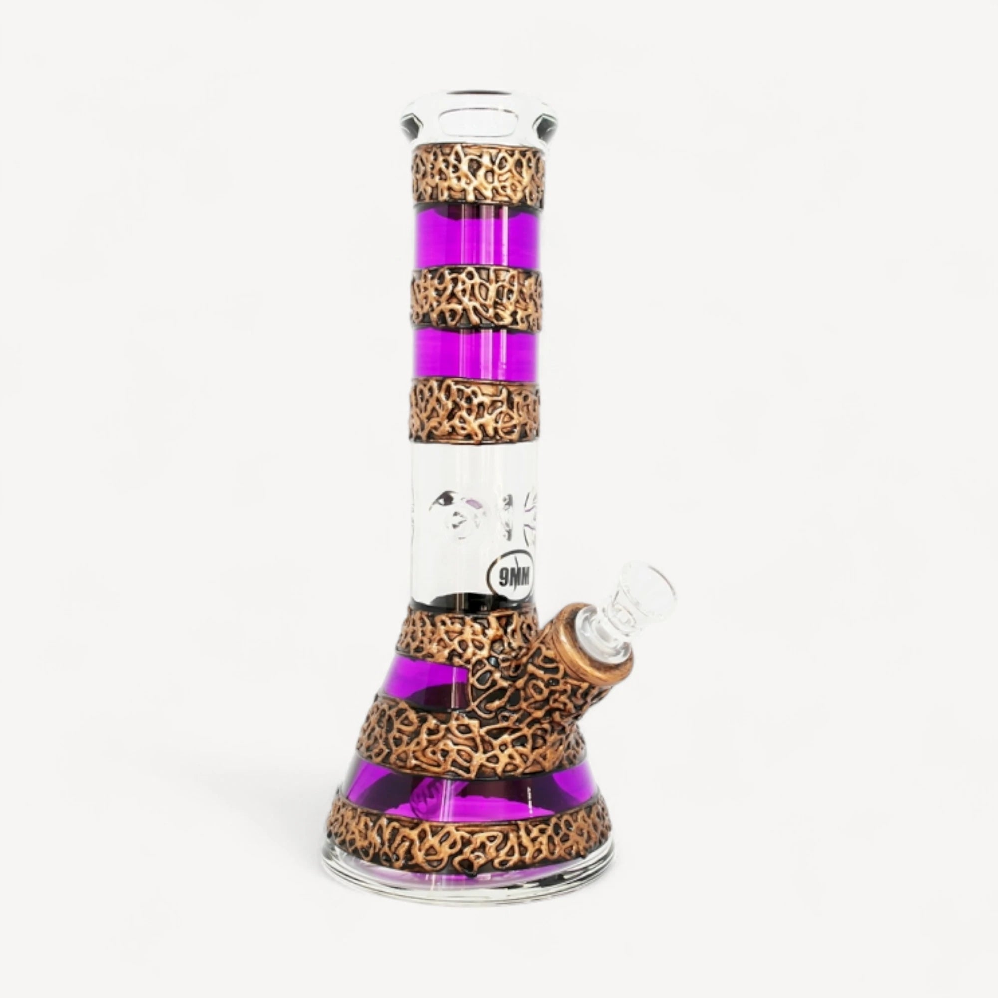 Black Leaf glasbong - Guld/Lilla