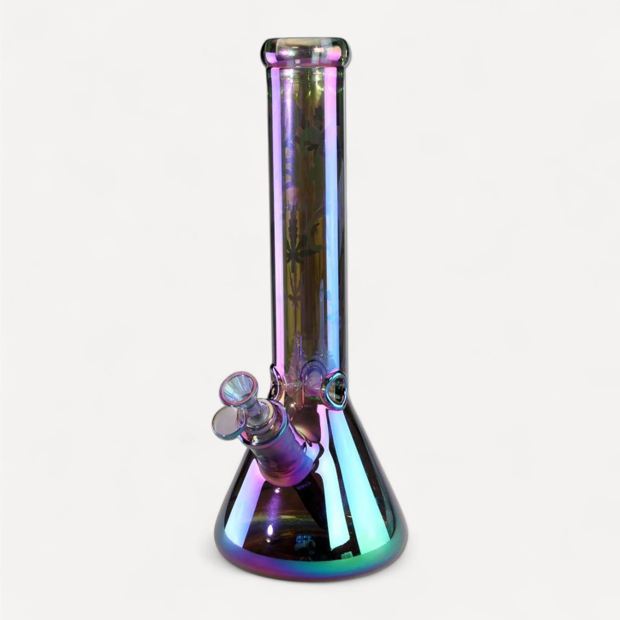 Black Leaf glasbong - regnbuefarvet