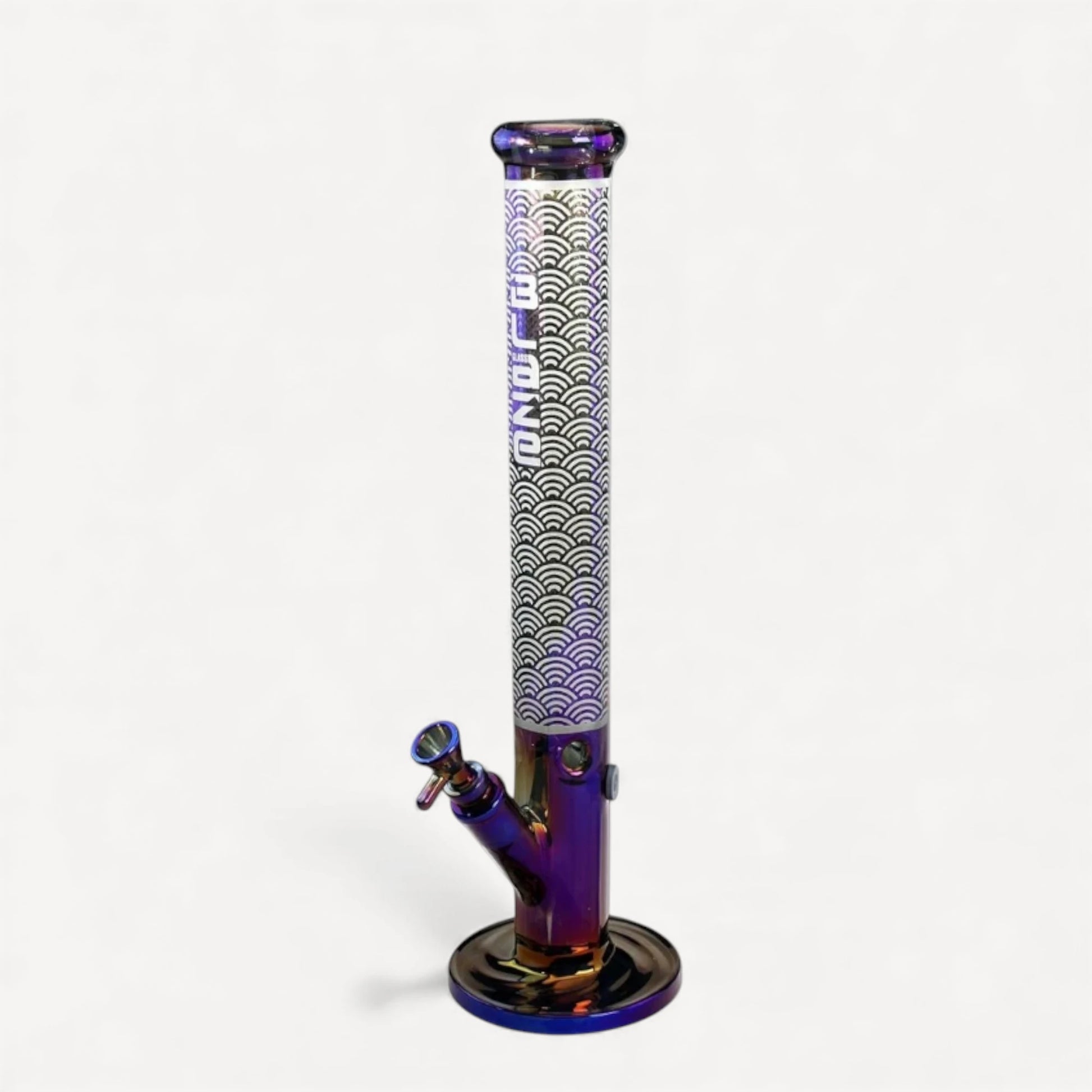 Blaze glasbong – regnbuefarvet med motiv