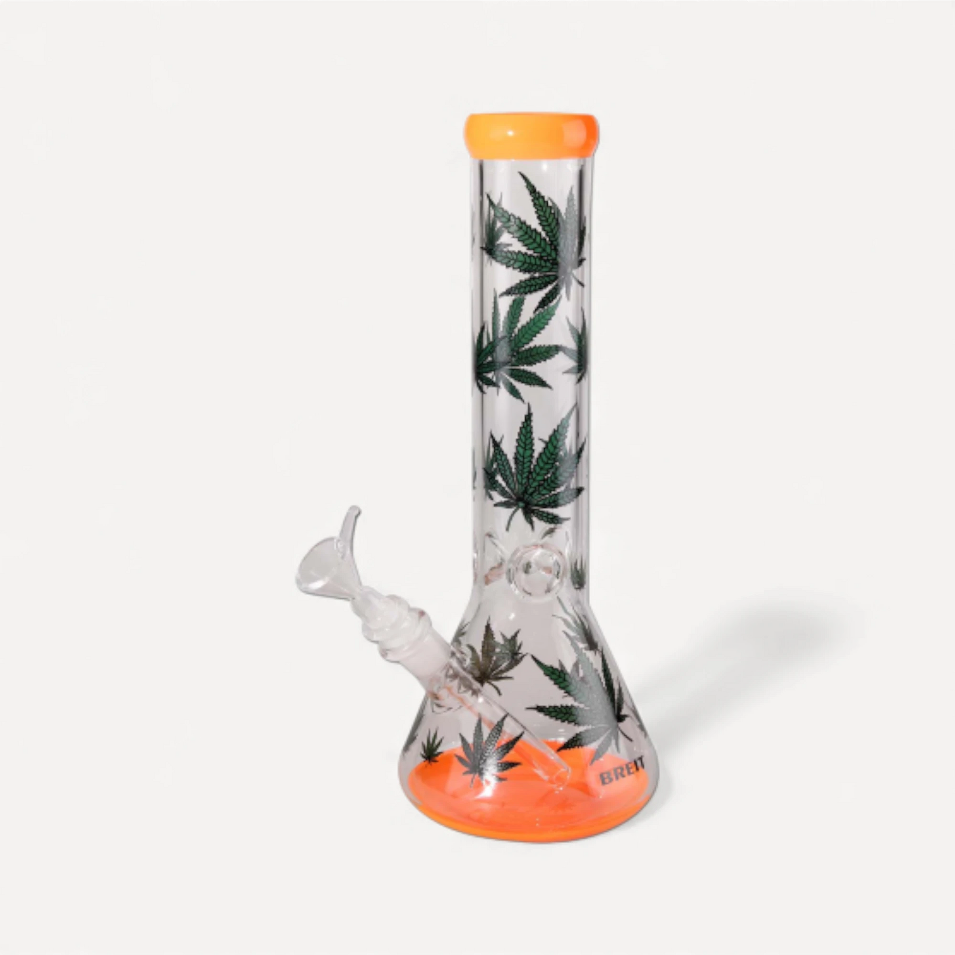 Breit glasbong - orange 