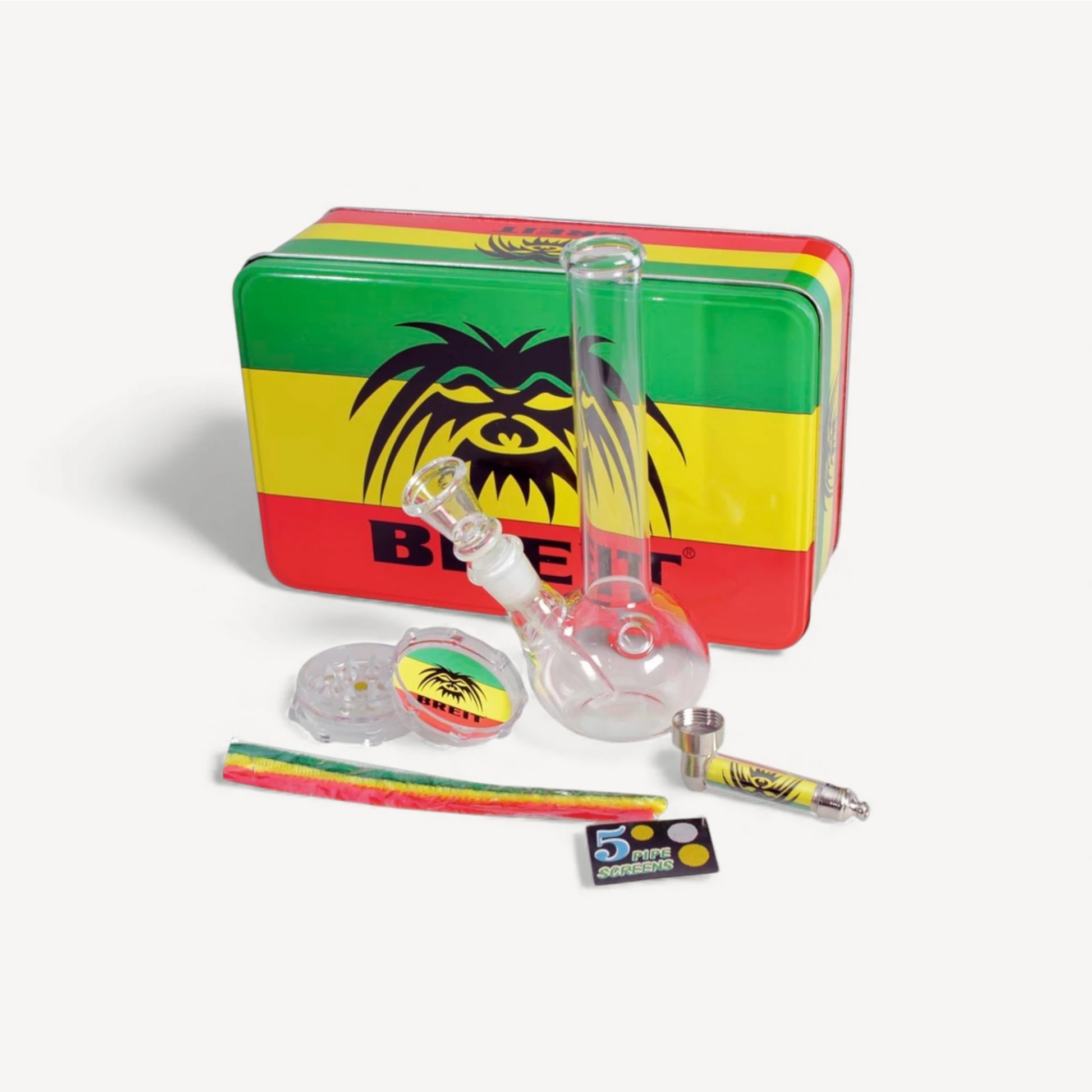Glasbong - Rastafari rygerkit med kasse