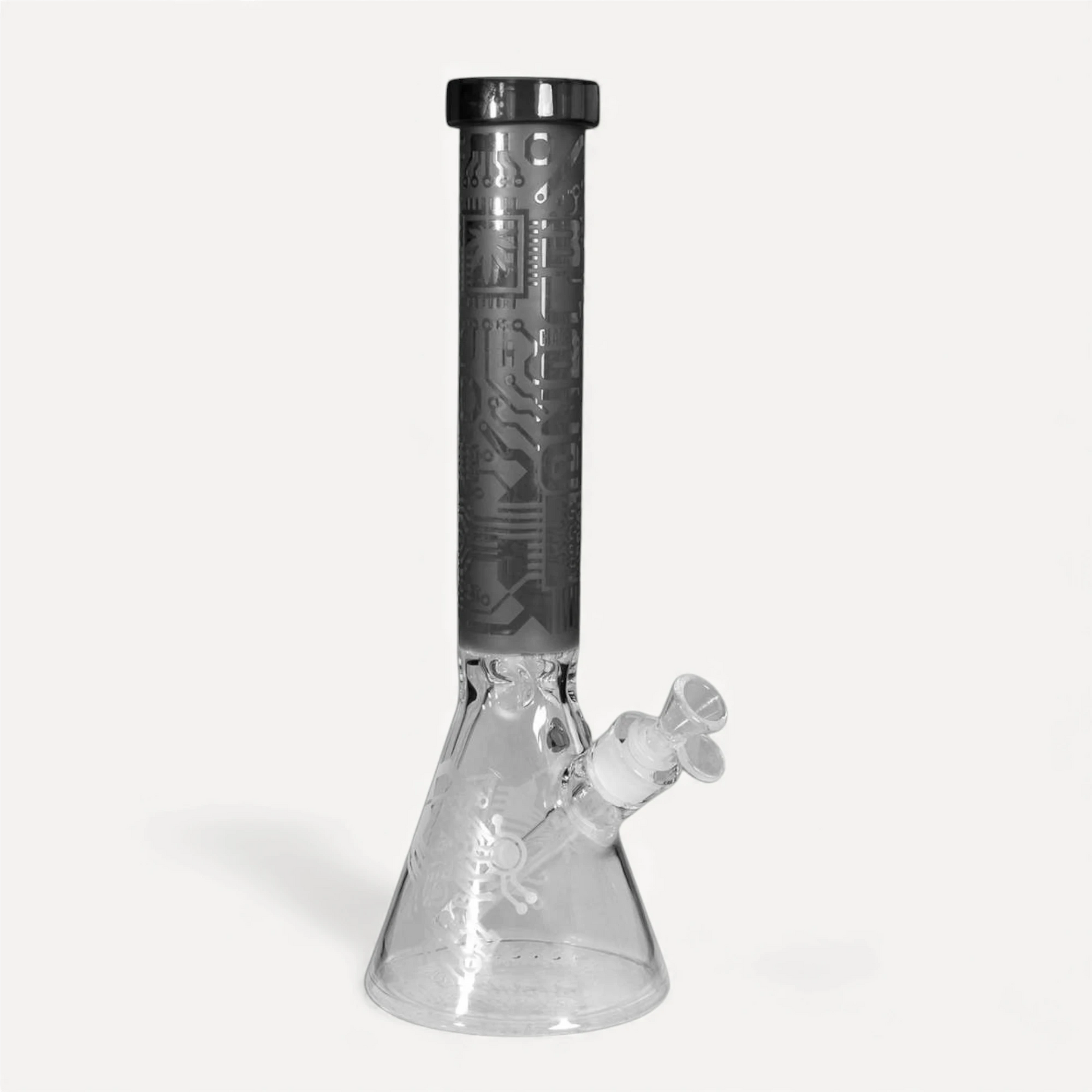 Glasbong - sort med motiver