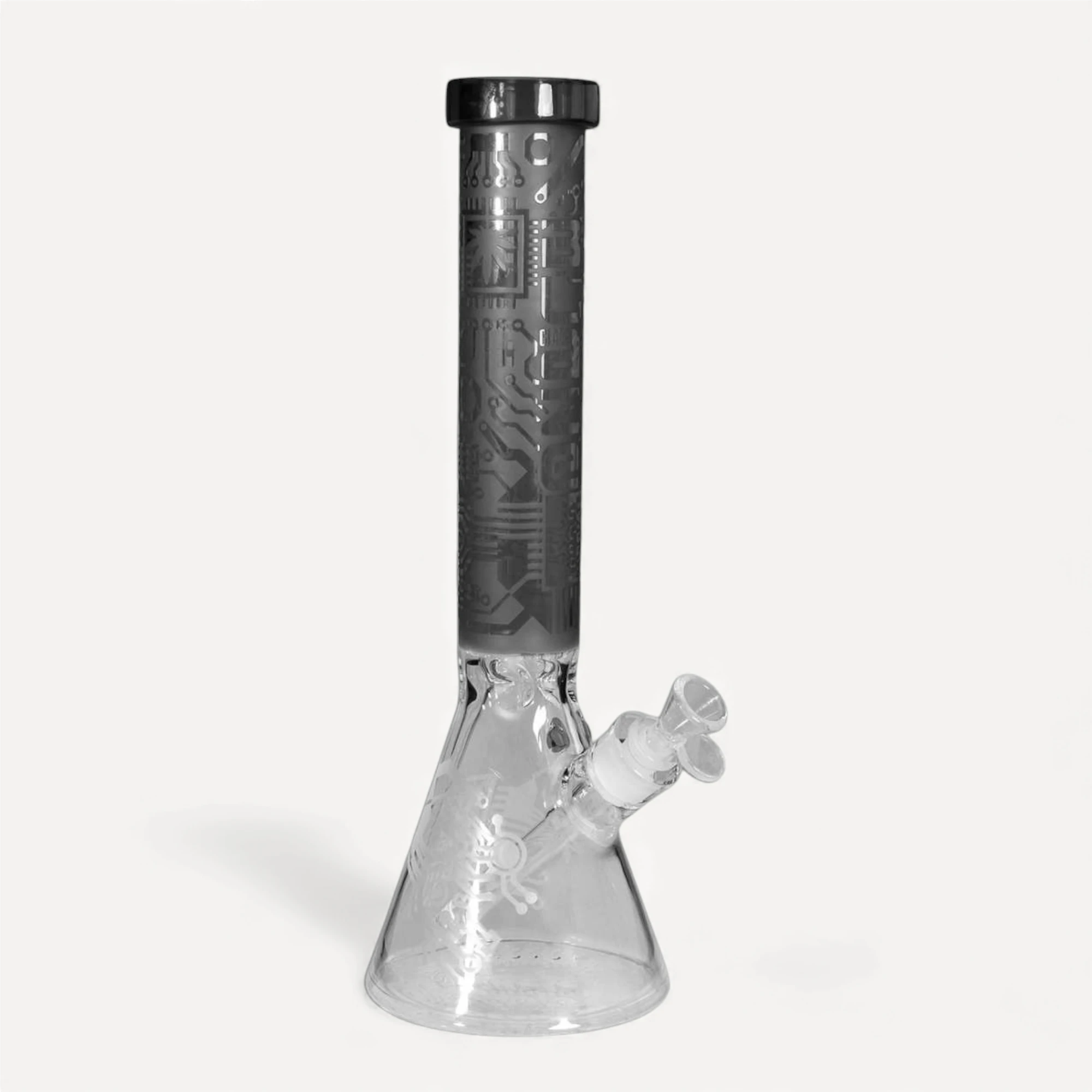 Glasbong - sort med motiver