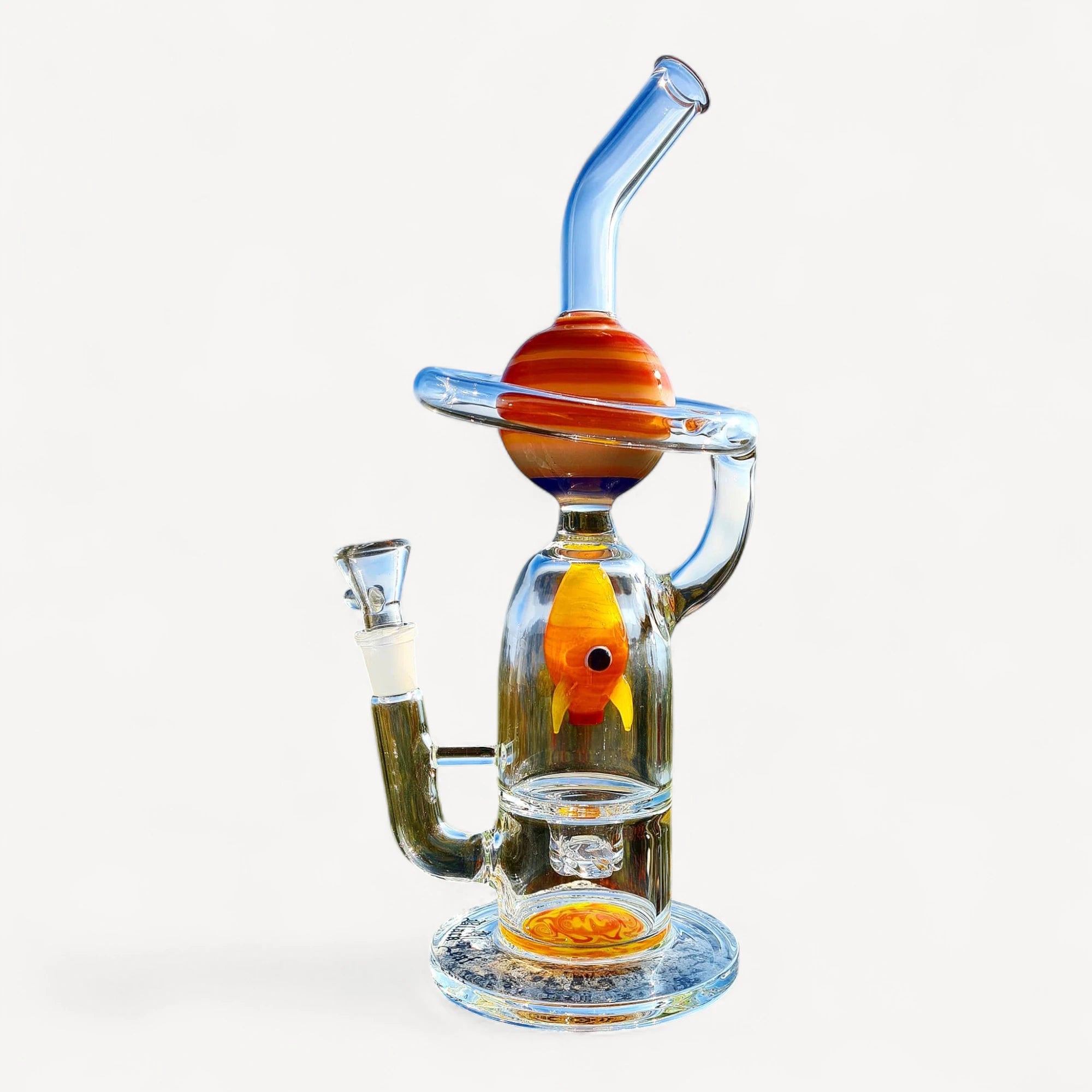 Glasbong med kunst - Planet