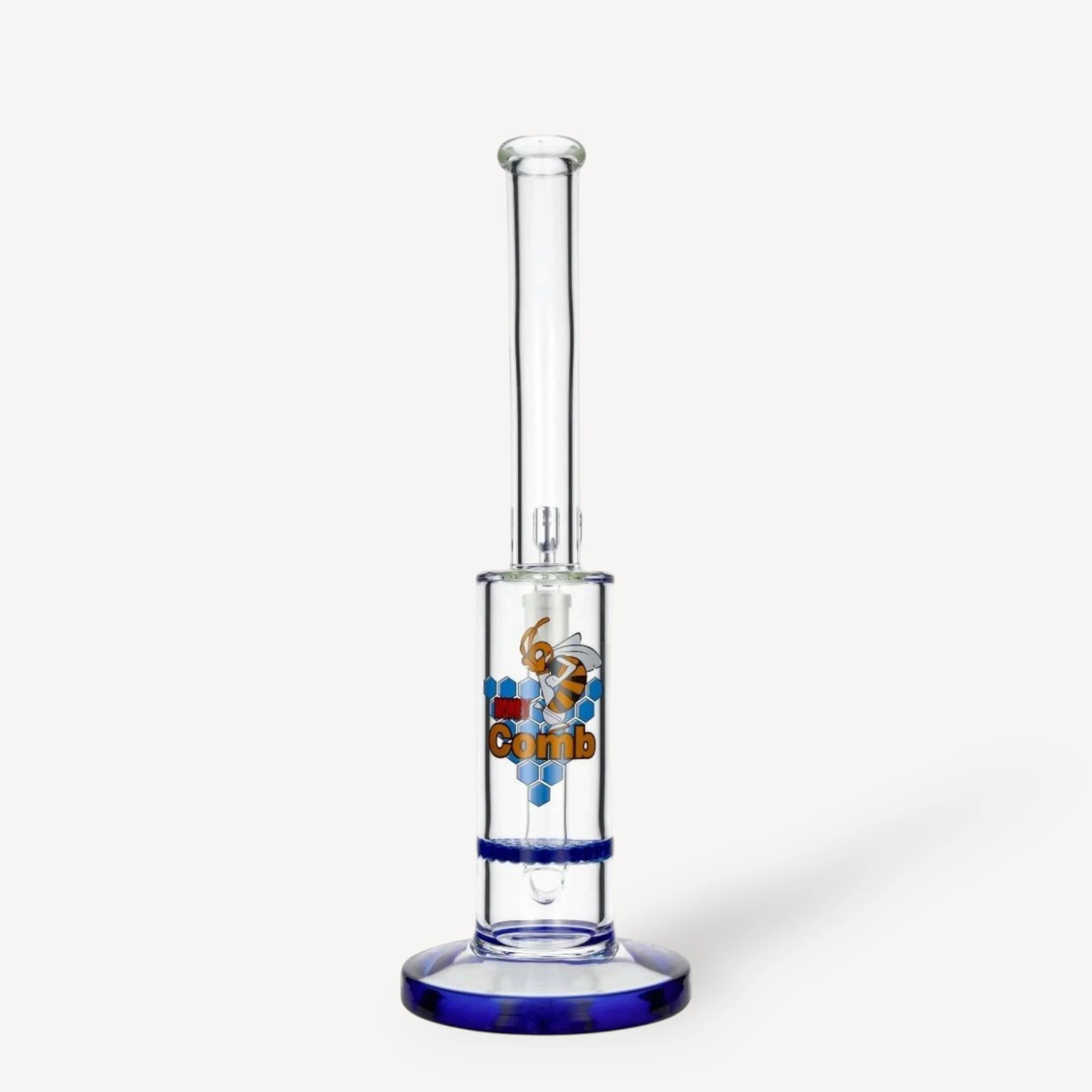 Glasbong percolator - honeycomb blå