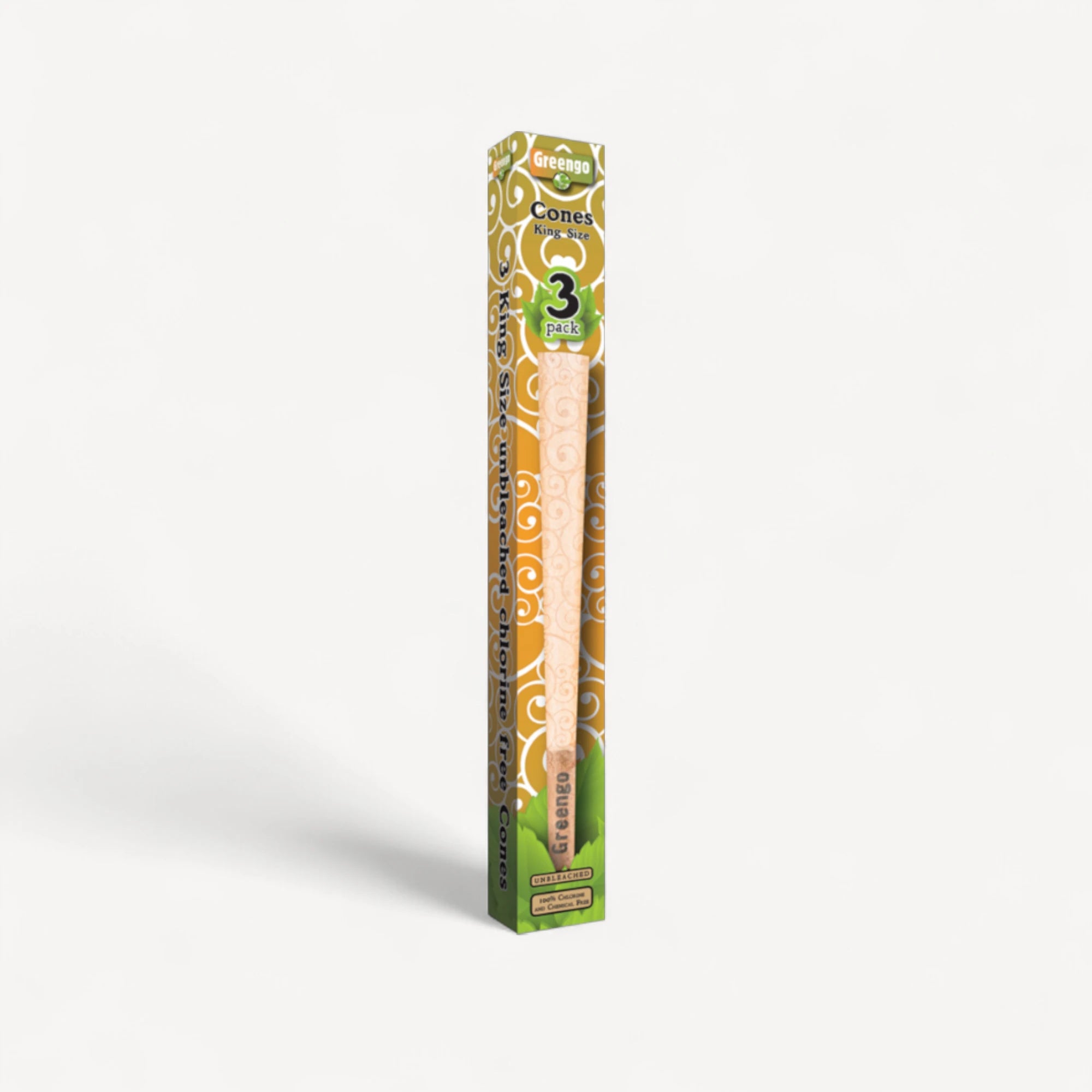 Greengo Unbleached pre-rolled cones - 3stk.