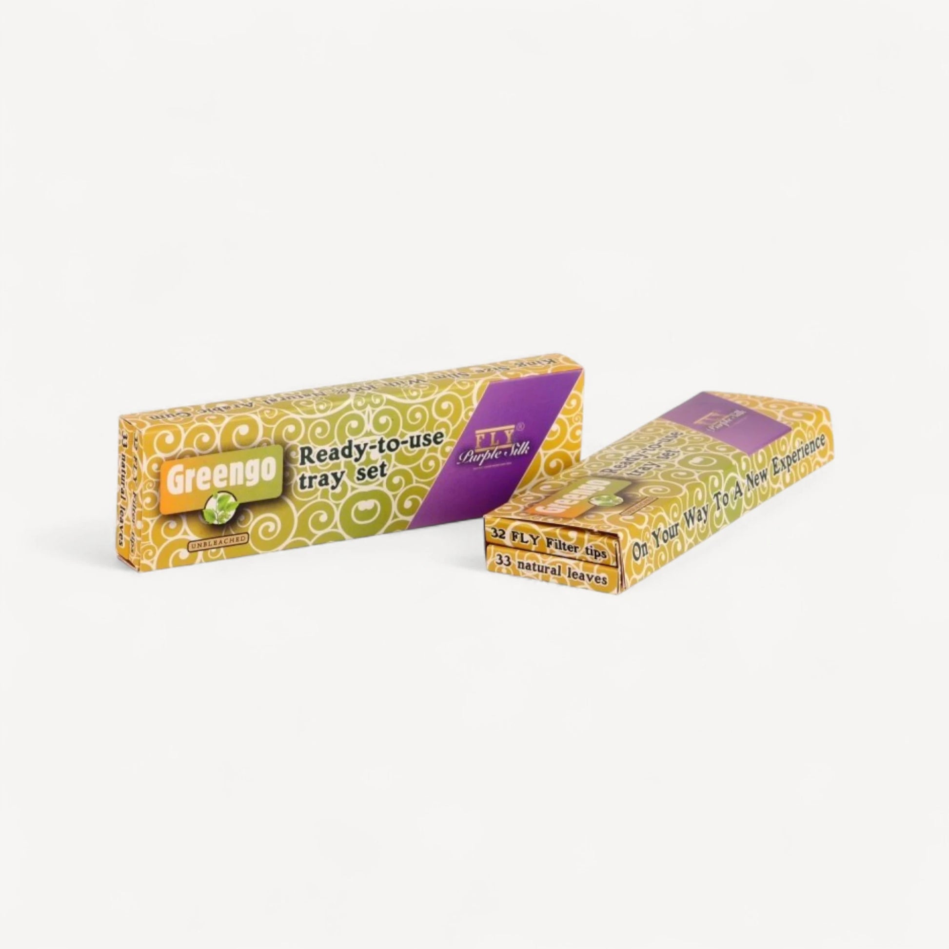 Greengo unbleached Purple Silk tray set