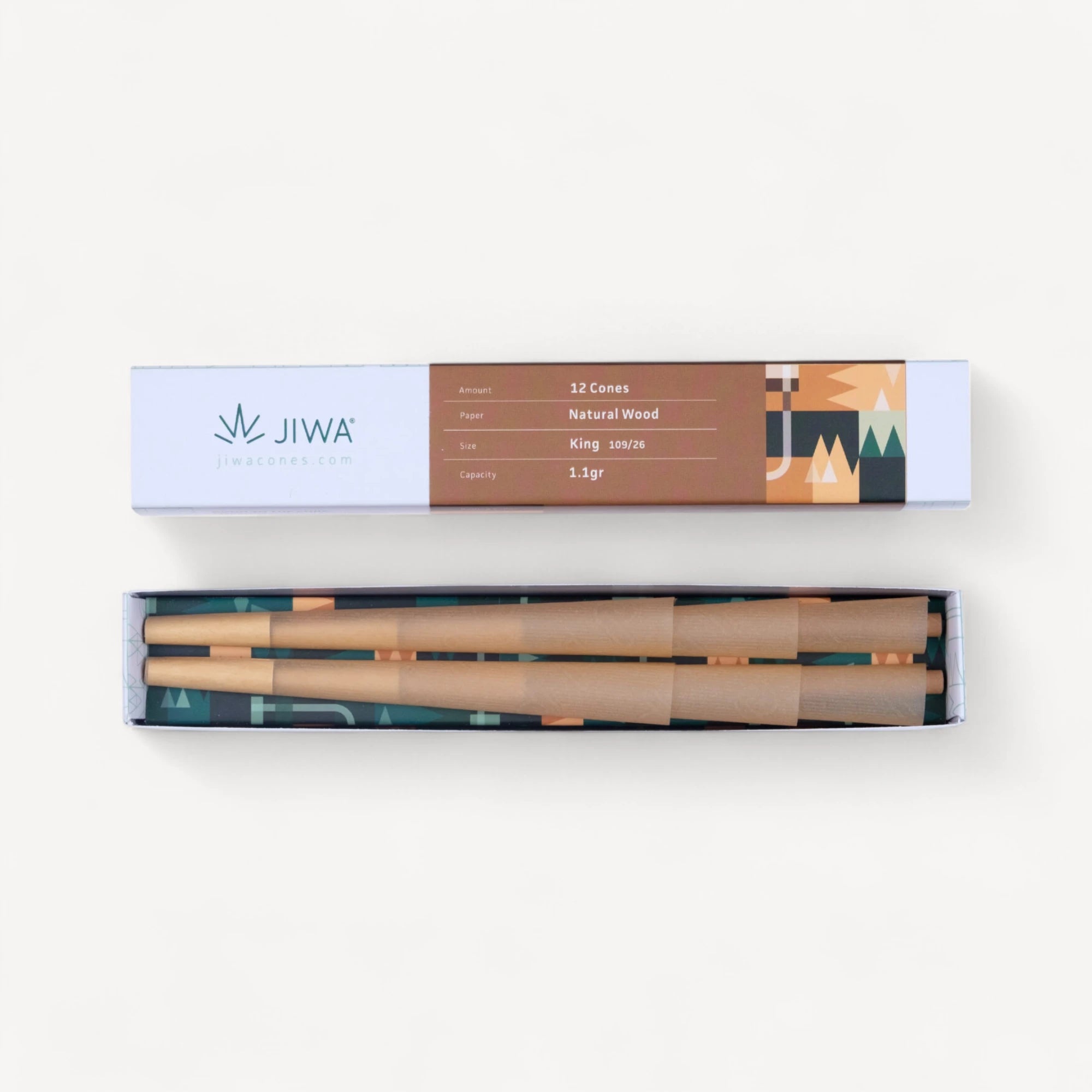 Jiwa pre-rolled King Size cones - 12 stk.