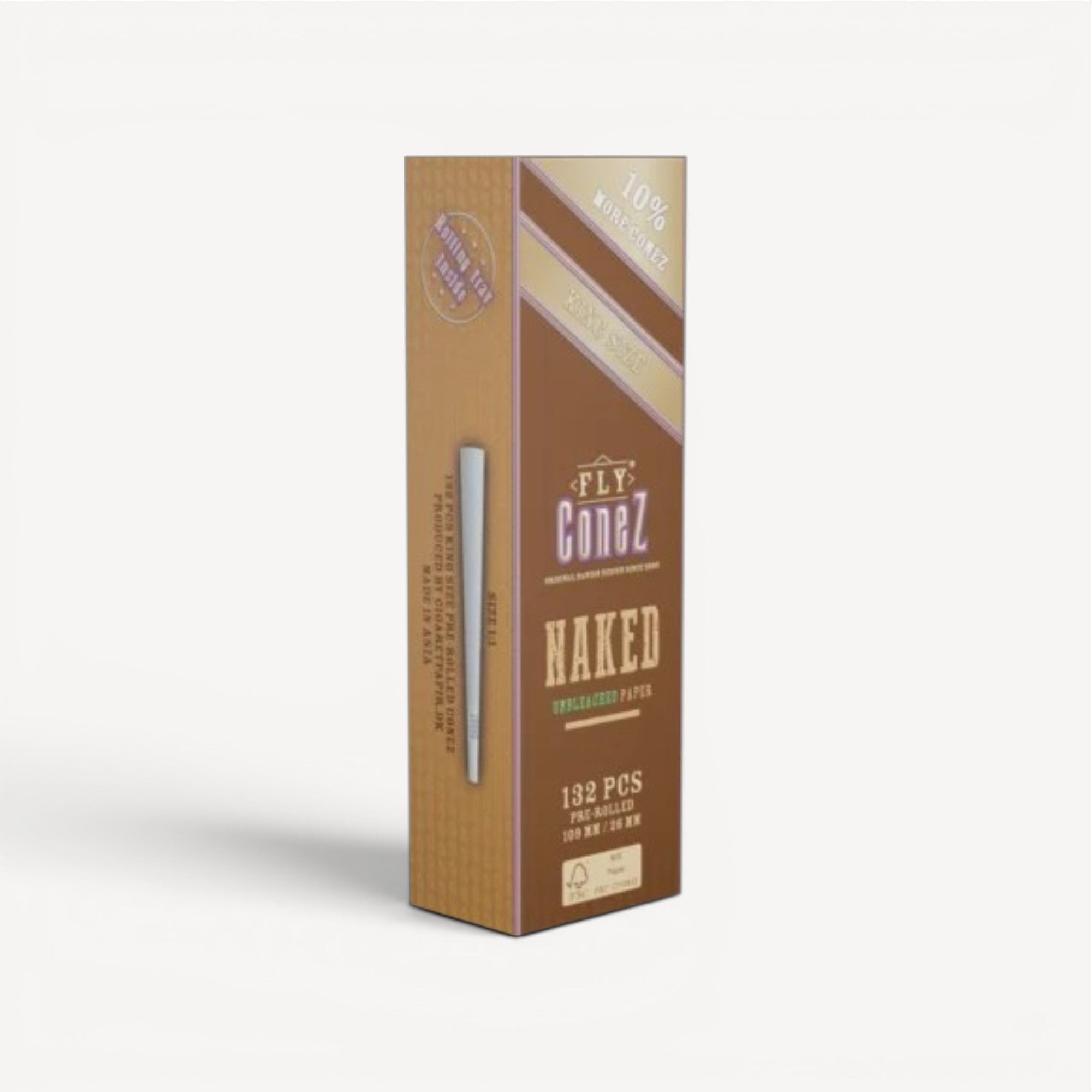 FLY - Naked King Size Cones 132 stk.
