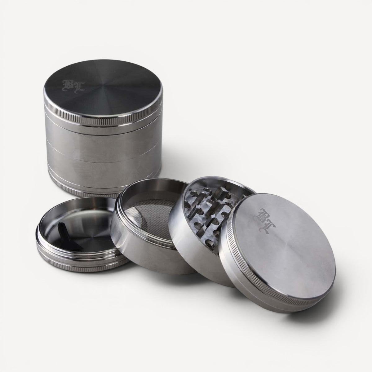 Black Leaf - Stainless Steel Grinder Ø48