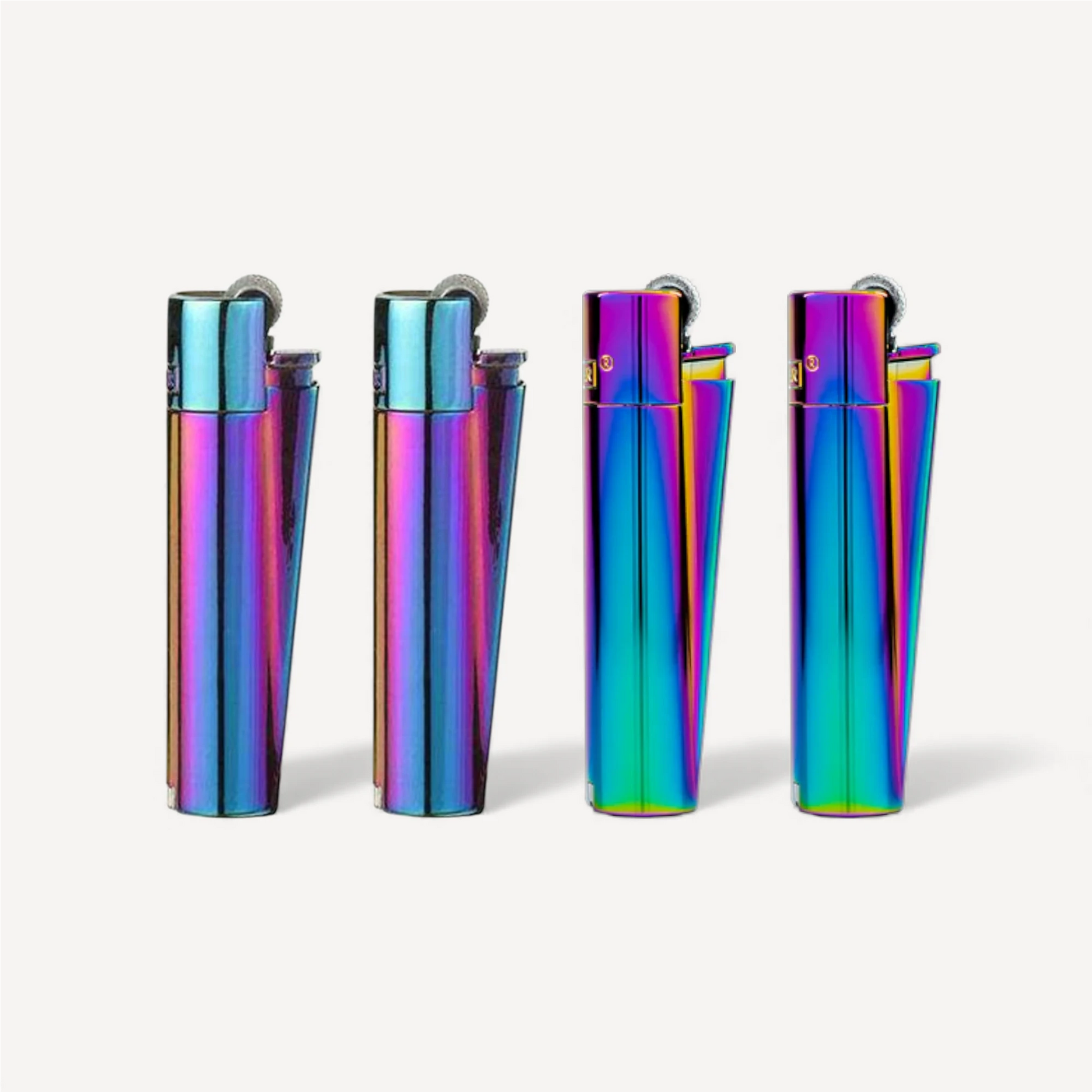 Metal Clipper Lighter - Regnbuefarvet