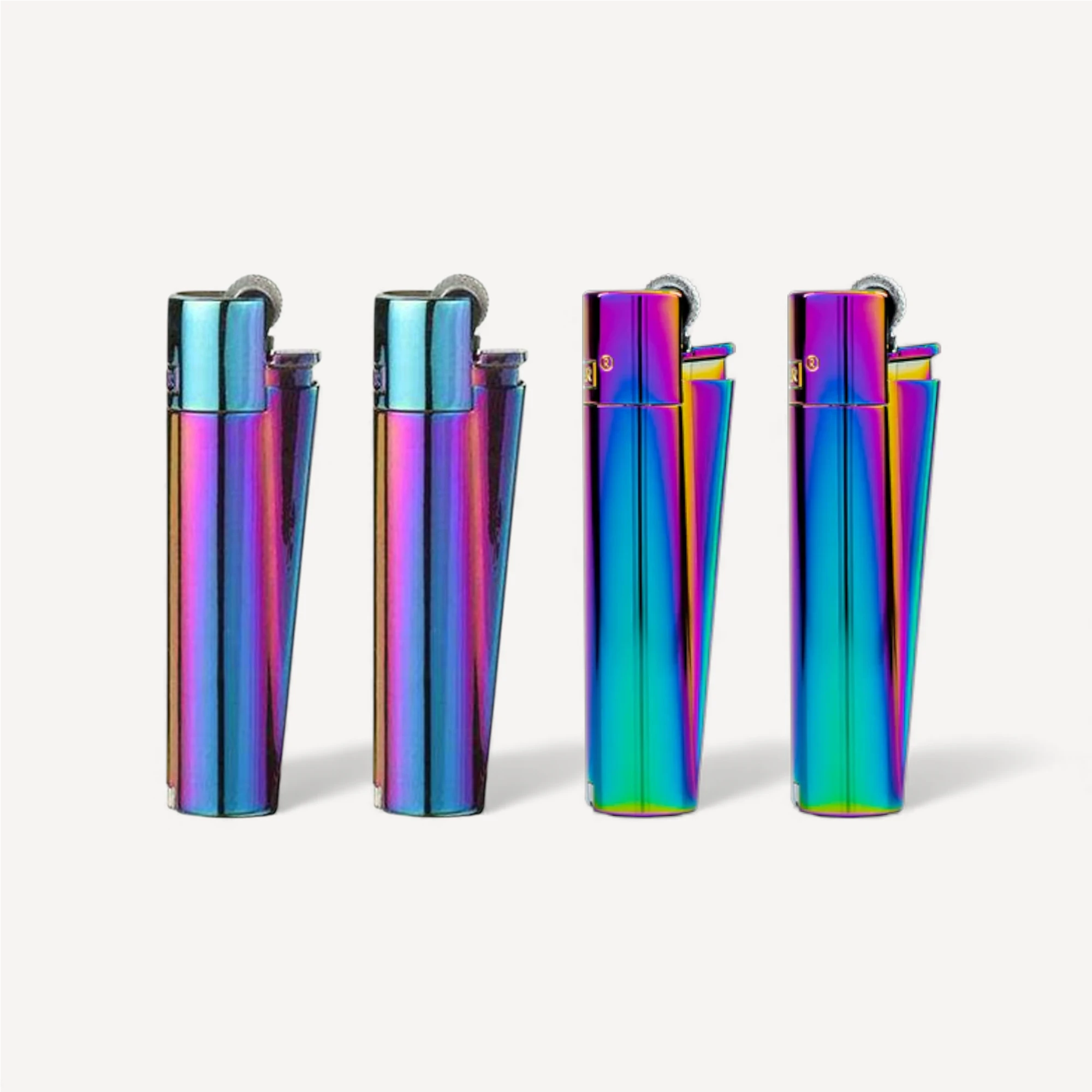 Metal Clipper Lighter - Regnbuefarvet