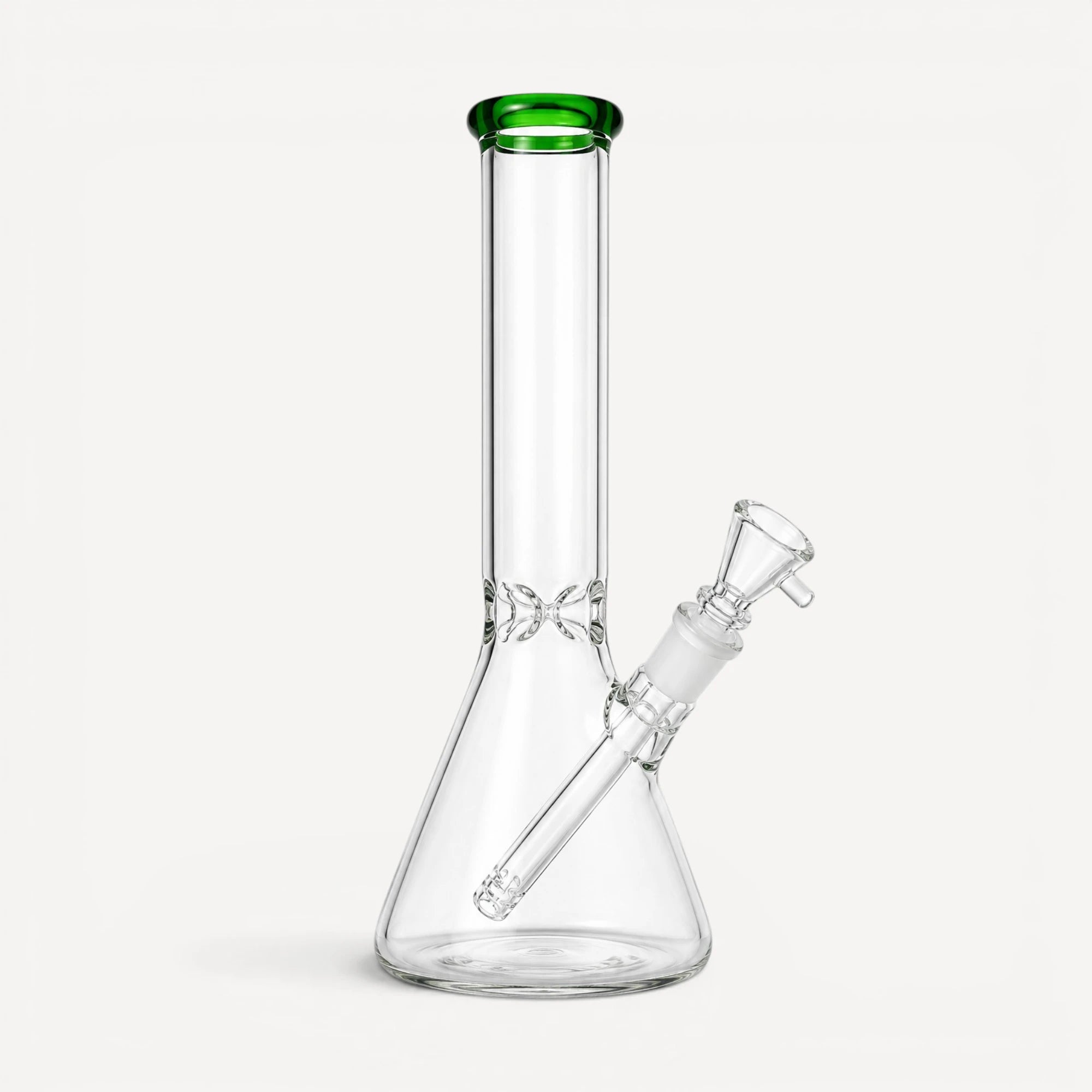 Glas Bong Grøn Kant - 22 cm