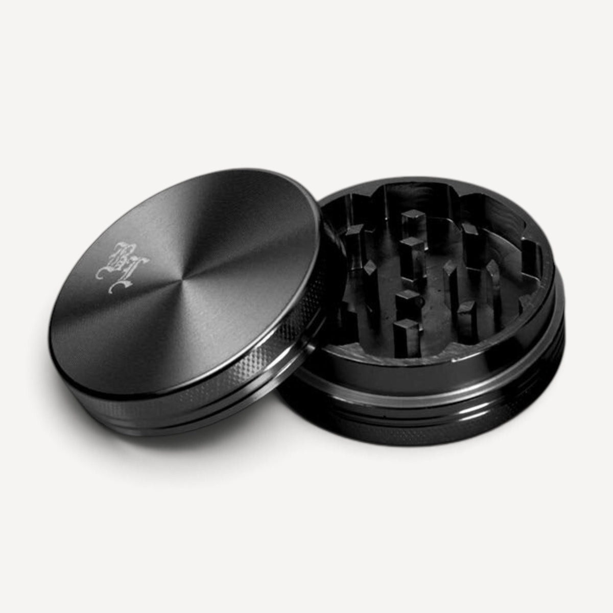 Black Leaf - 2-delt Sort Grinder Ø50