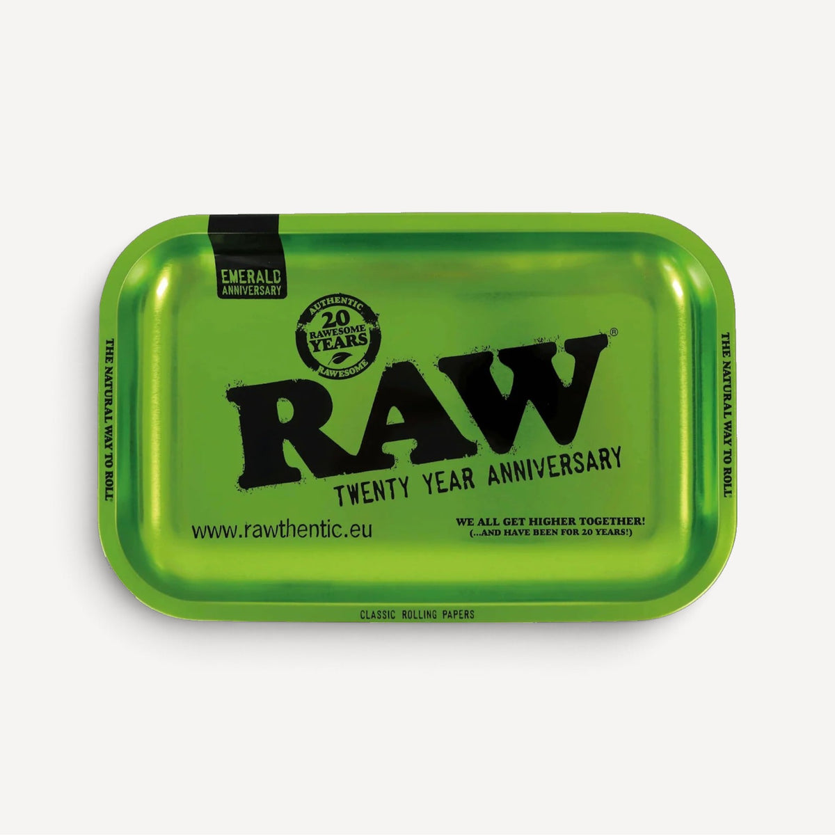 RAW - Green Metal Rolling Tray Small